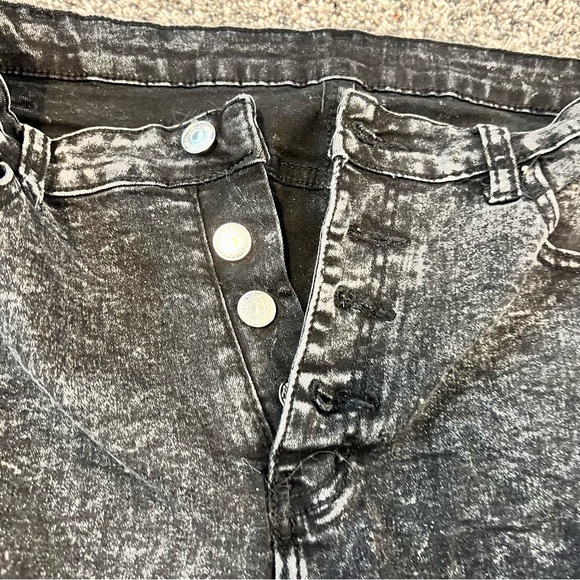 SHEIN Black Skinny Jeans Distressed High-Rise - Picture 3 of 12